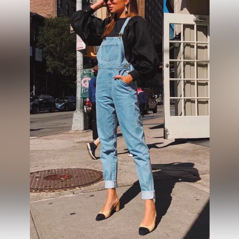 WeWoreWhat Basic Denim Overalls XS
